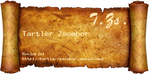 Tartler Zsombor névjegykártya